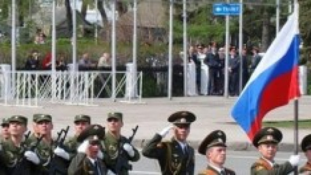 Truppe russe durante una parata