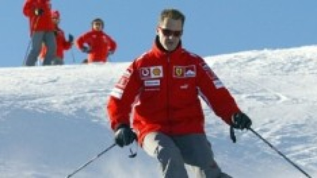 Scumacher sugli sci ai tempi della Ferrari