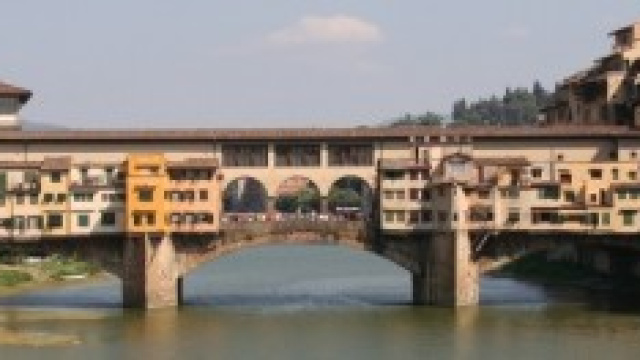Ponte Vecchio, una veduta sull'Arno