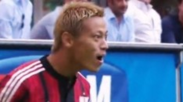 Honda, autore del gol dell'1-0 in Milan-Lazio.