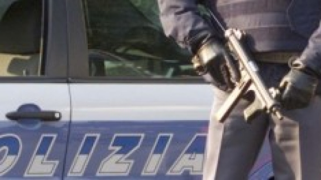 Un posto di blocco della polizia