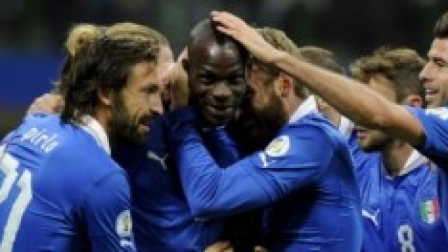 Mario Balotelli con la nazionale italiana