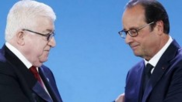 Fouad Massoum e Francois Hollande