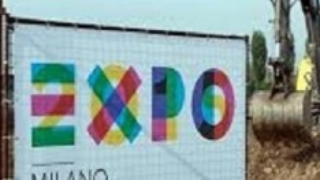 Un cantiere di Expo 2015 a Milano