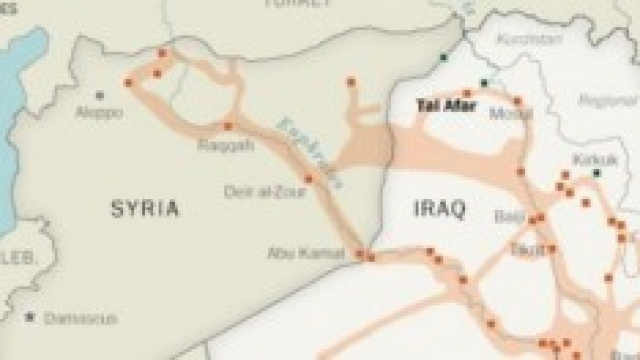 Le zone controllate dall'Isis.