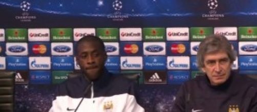 Manuel Pellegrini, City's manager and Yaya Tour&eacute;