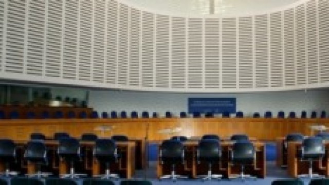 l'aula della corte europea a Strasburgo