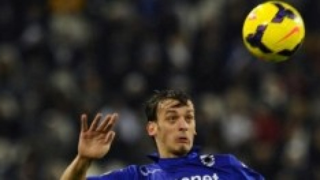 l'attaccante blucerchiato Gabbiadini
