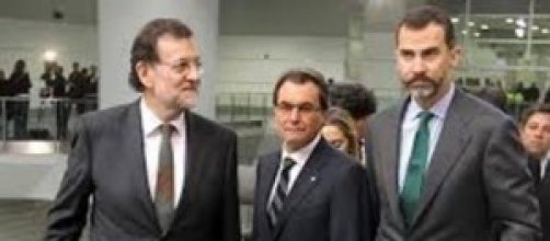 Mariano Rajoy, Artur Mas y el Rey Felipe VI