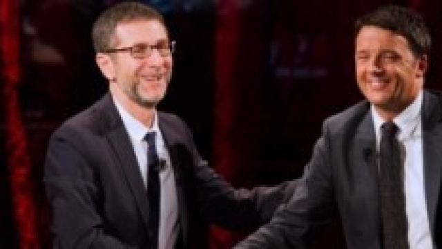 Renzi e Fazio a "Che tempo fa"