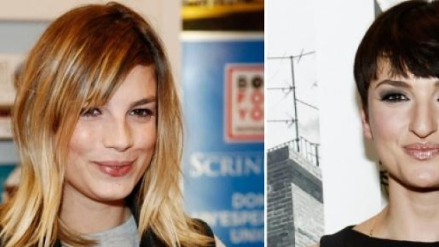 Emma Marrone e Arisa vallette a Sanremo 2015.