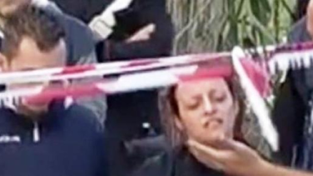 La Panarello in un'immagine drammatica