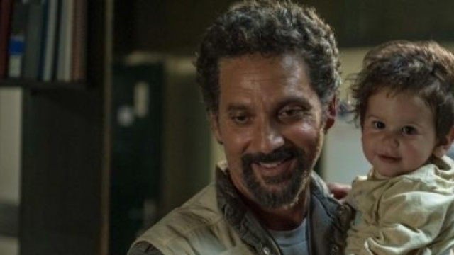 Beppe Fiorello e la piccola Malina