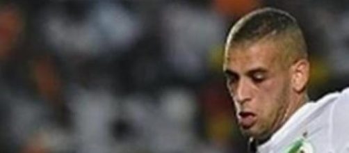 Slimani scored Algeria's third after 82 minutes 