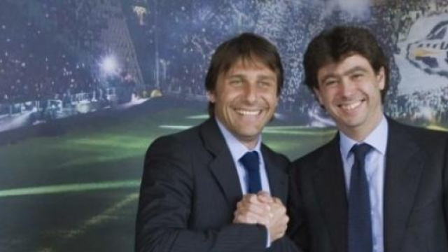 Conte e il Presidente della Juve Agnelli