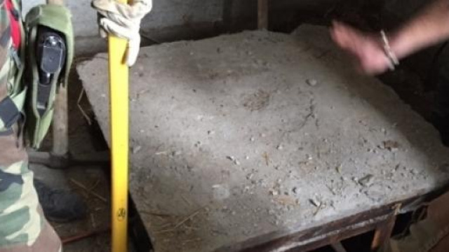 La botola di accesso al maxi bunker