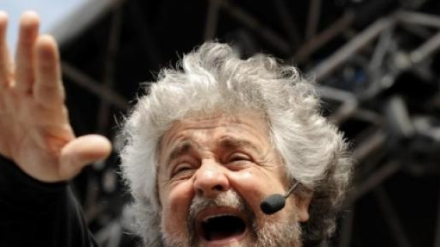 Grillo durante un comizio