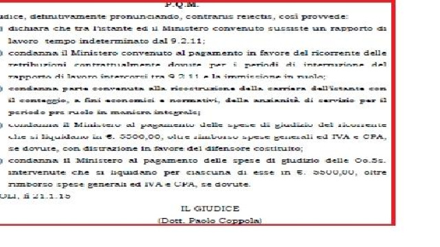Dispositivo della sentenza numero 528
