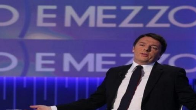 Premier Renzi alla trasmissone tv Otto e Mezzo