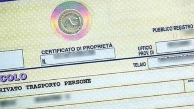 Novit&agrave; certificato di propriet&agrave; auto