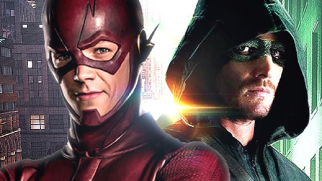 I due supereroi Flash e Green Arrow