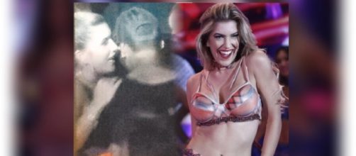 Neymar e Lorena trocaram beijos calientes