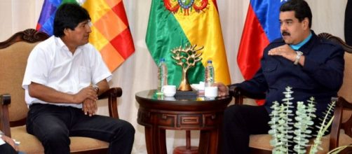Evo Morales Aima y Nicol&aacute;s Maduro