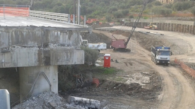 Il cantiere del viadotto Himera