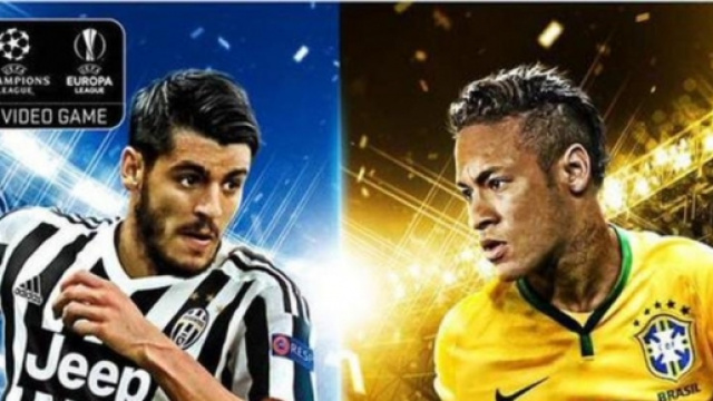La copertina di PES 2016, con Morata e Neymar