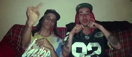 Edu Garc&iacute;a junto al otro miembro de los Burlaos