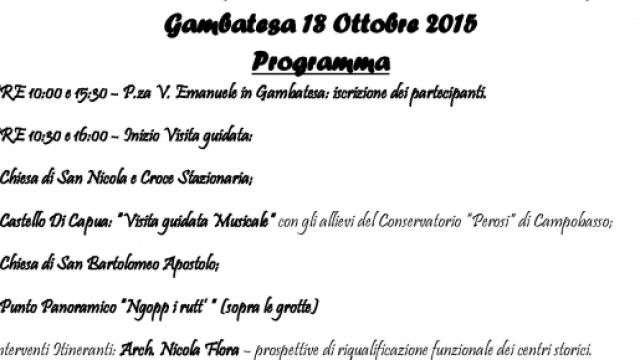 Programma FAI di domenica 18 ottobre 2015