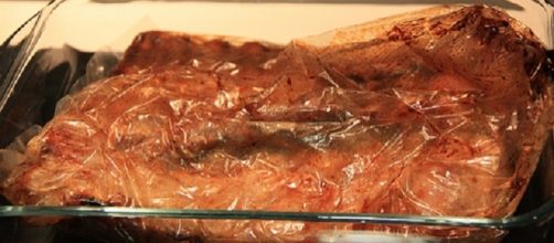 Carne al horno preparada en la bolsa