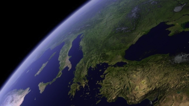 Un'immagine dell'Italia vista dallo Spazio