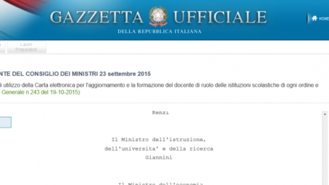 Decreto Bonus da 500 euro docenti