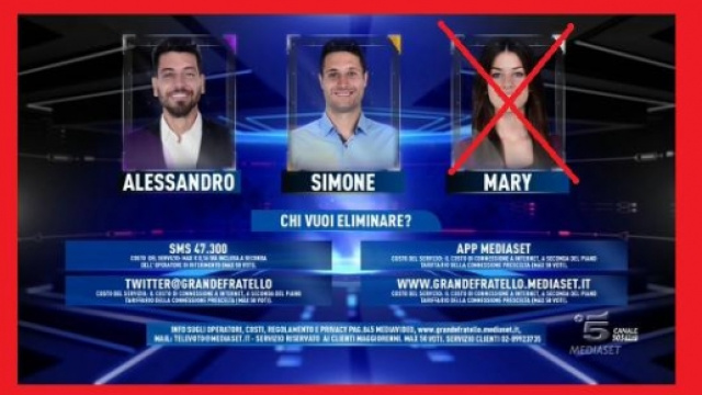 Grande Fratello eliminata Mary dalla casa