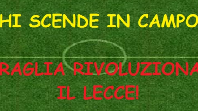 Il Lecce contro il Melfi camba modulo tattico.