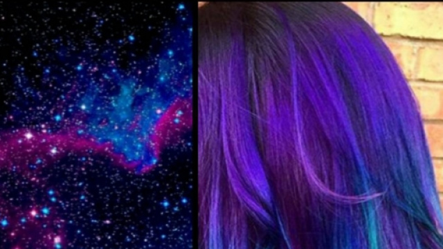 Space Galaxy hair su Instagram, &copy;roguehairstudio