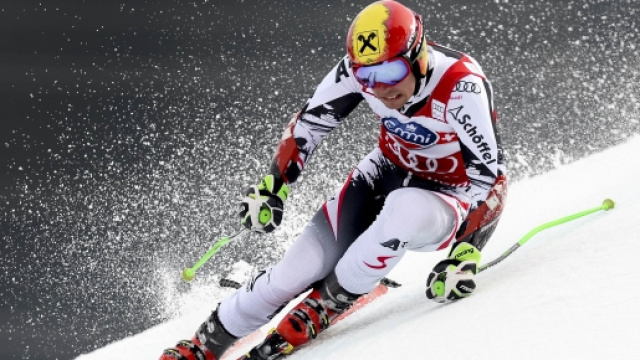 Marcel Hirscher in azione - foto Ansa