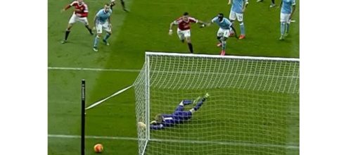 Joe Hart saves from Smalling at the death