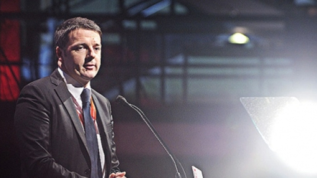 Il premier Renzi ad una conferenza