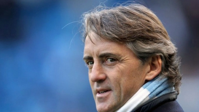 Il tecnico dell'Inter Roberto Mancini