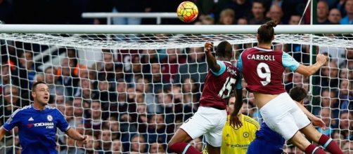 Andy Carroll scored West Ham's 79th minute winner