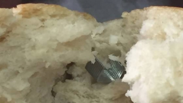 I punti metallici contenuti nel panino della mensa