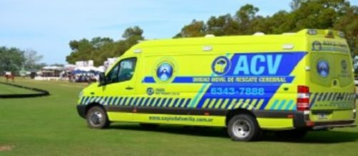 Una de las ambulancias para atender casos graves