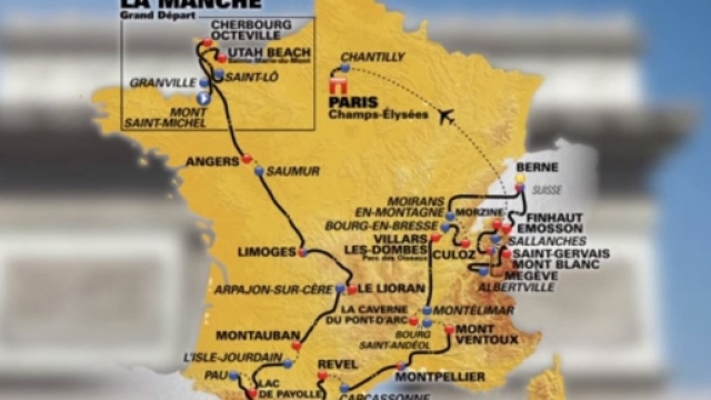 Il percorso del Tour de France 2016
