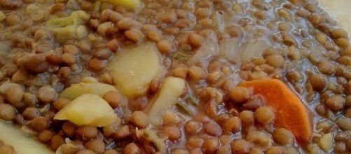 Plato de lentejas al estilo casero