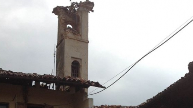 Il campanile crollato a Valperga