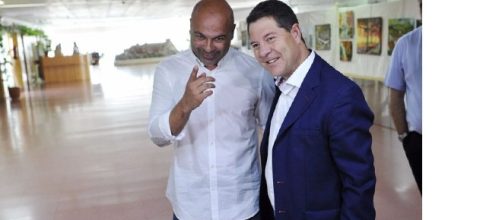 Garc&iacute;a Page (PSOE) y Molina (PODEMOS)