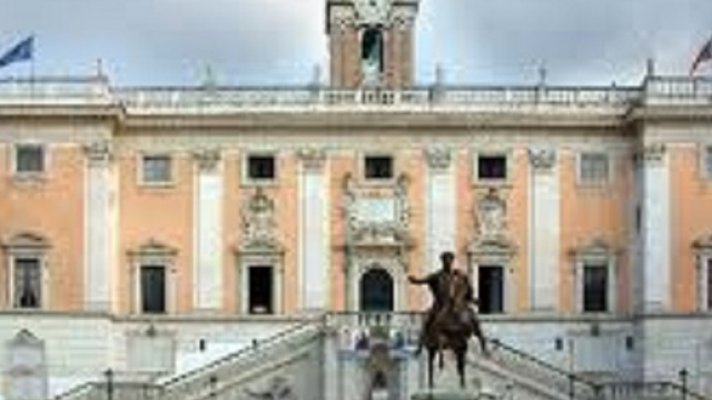 Il palazzo senatorio sede del comune di Roma