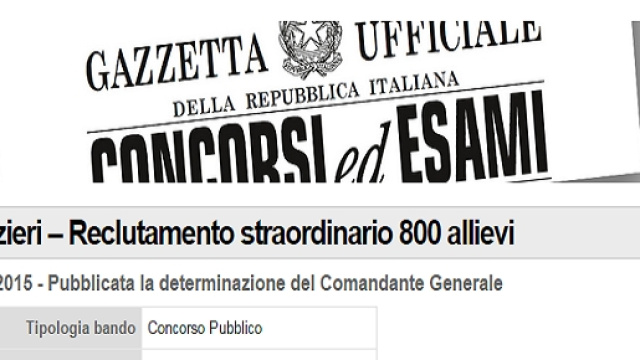 Guardia di Finanza, bando per 800 finanzieri